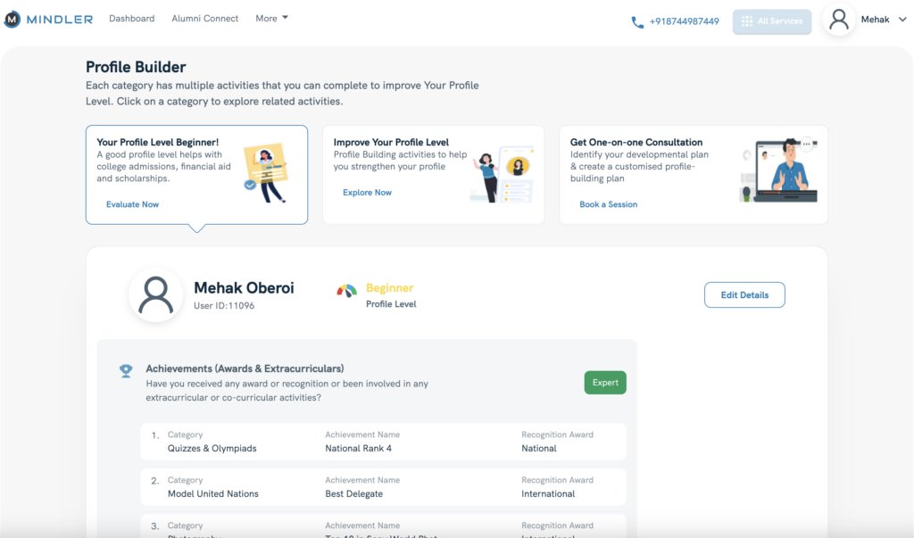 Mindler Profile Builder